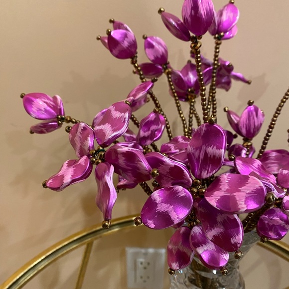 Handmade 26 Beaded purple color Artificial flower stems - Picture 2 of 5